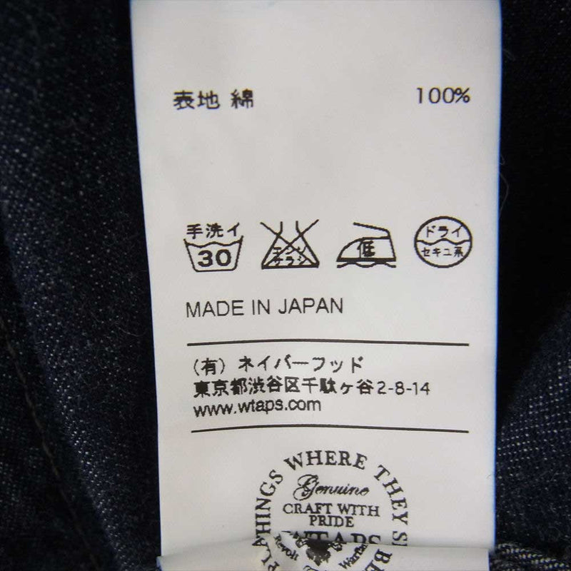 WTAPS ダブルタップス 152GWDT-SHM07 ALLMAN LS SHIRTS オールマン デニム シャツ ブルー ダークネイビー系 M【中古】