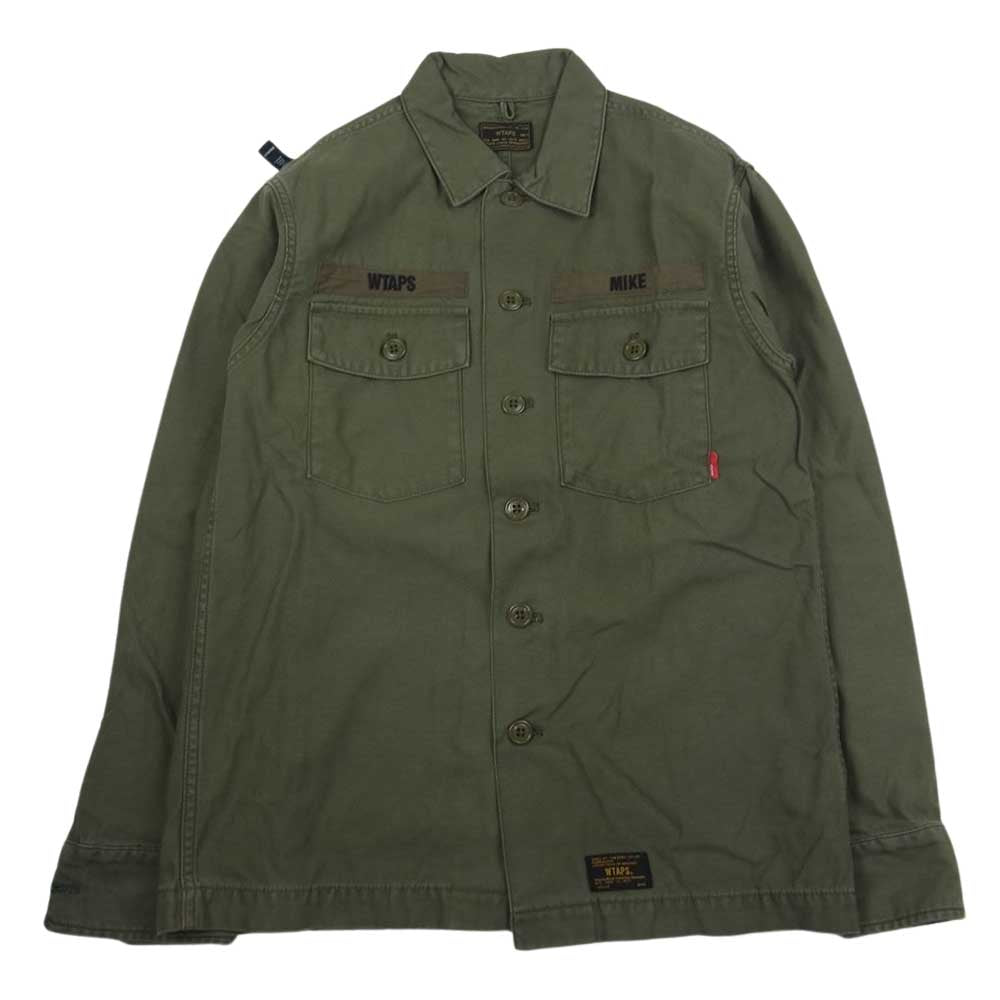 WTAPS ダブルタップス 15AW 152GWDT-SHM02 BUDS L/S SHIRTS ミリタリー シャツ カーキ系 2【中古】