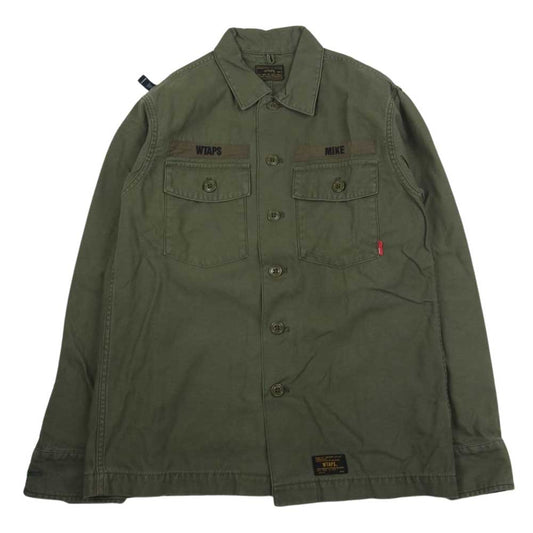 WTAPS ダブルタップス 15AW 152GWDT-SHM02 BUDS L/S SHIRTS ミリタリー シャツ カーキ系 2【中古】