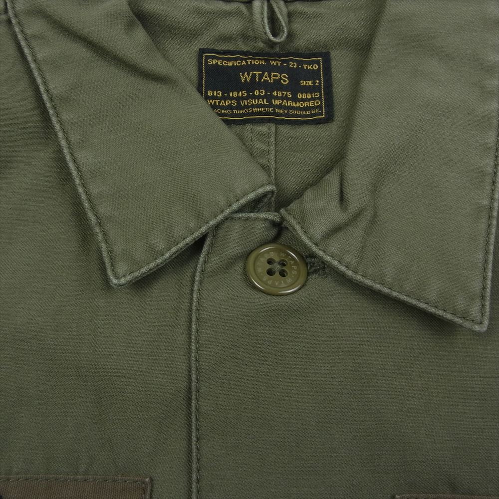 WTAPS ダブルタップス 15AW 152GWDT-SHM02 BUDS L/S SHIRTS ミリタリー シャツ カーキ系 2【中古】