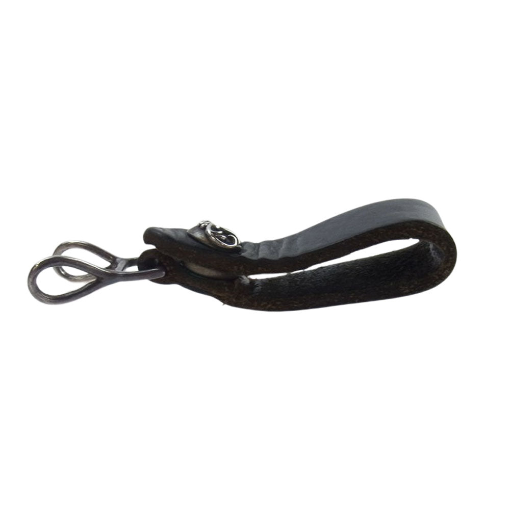 CHROME HEARTS クロムハーツ（原本無） BELT LOOP ハート ボール ボタン レザー ベルトループ ブラック系【中古】