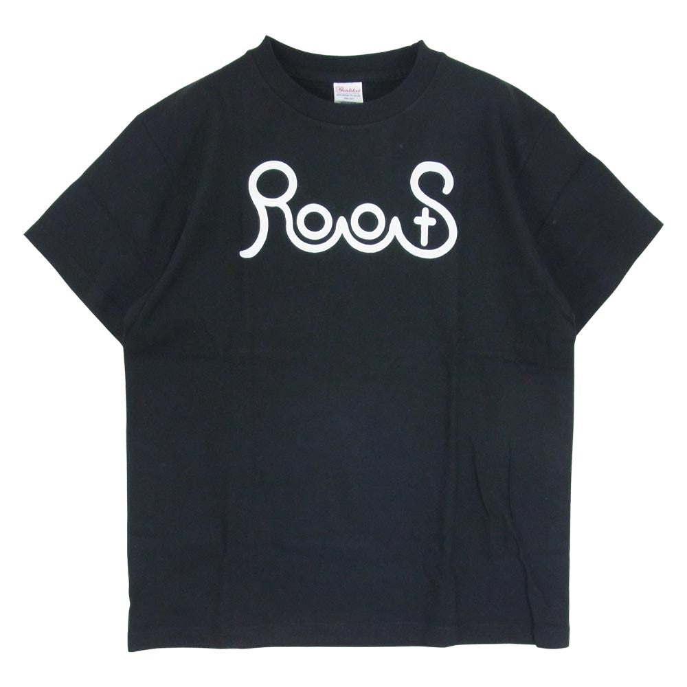 ティーアールフォーサスペンション ROOTS ルーツ クルーネック プリント 半袖 Tシャツ ブラック ブラック系 M【中古】