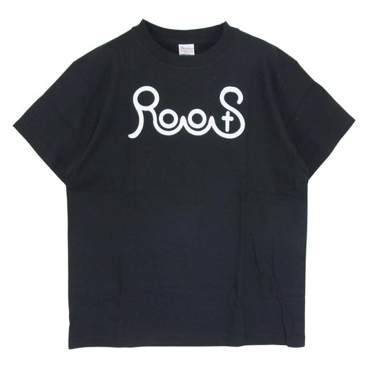 ティーアールフォーサスペンション ROOTS ルーツ クルーネック プリント 半袖 Tシャツ ブラック ブラック系 M【中古】