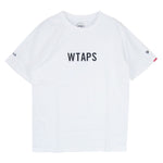 WTAPS ダブルタップス ロゴ プリント TEE 半袖 Tシャツ  ホワイト系 2【美品】【中古】