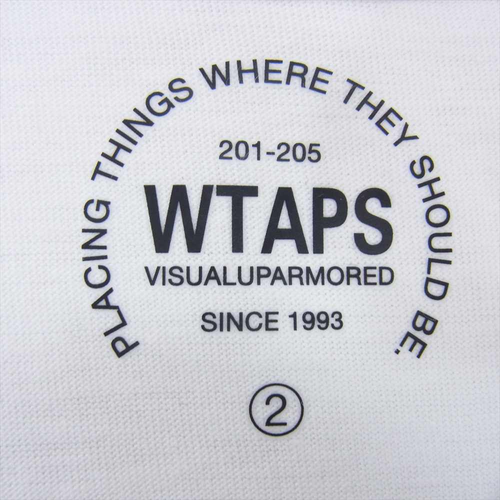 WTAPS ダブルタップス ロゴ プリント TEE 半袖 Tシャツ  ホワイト系 2【美品】【中古】