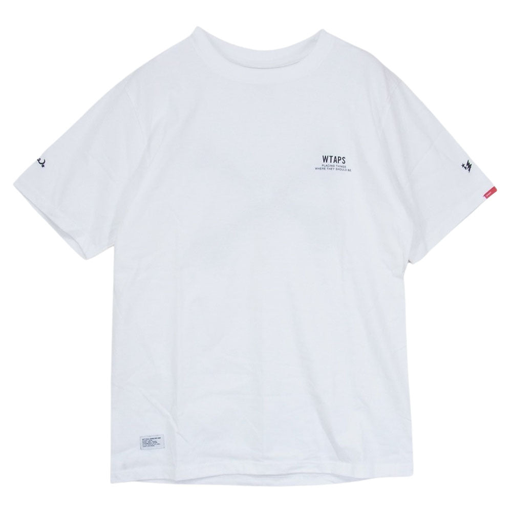 WTAPS ダブルタップス 14SS CROSS BONE TEE クロスボーン 半袖 Tシャツ  ホワイト系 2【美品】【中古】