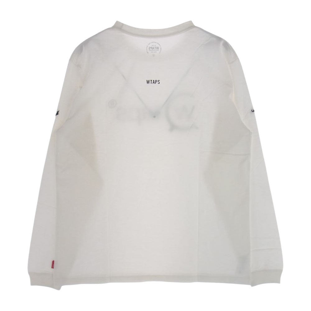 WTAPS ダブルタップス SCREEN スクリーン ロゴ プリント ロングスリーブ Tシャツ ロンT ホワイト ホワイト系 2【中古】