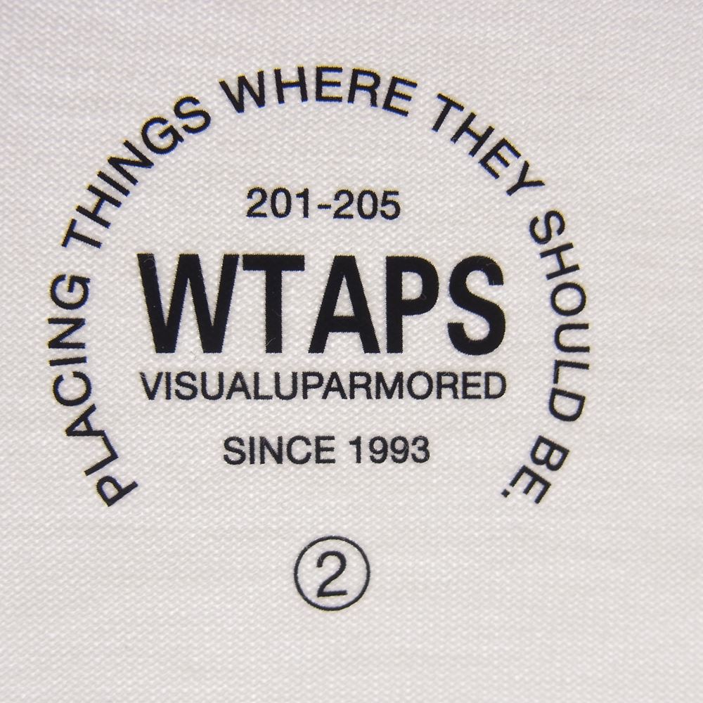 WTAPS ダブルタップス SCREEN スクリーン ロゴ プリント ロングスリーブ Tシャツ ロンT ホワイト ホワイト系 2【中古】