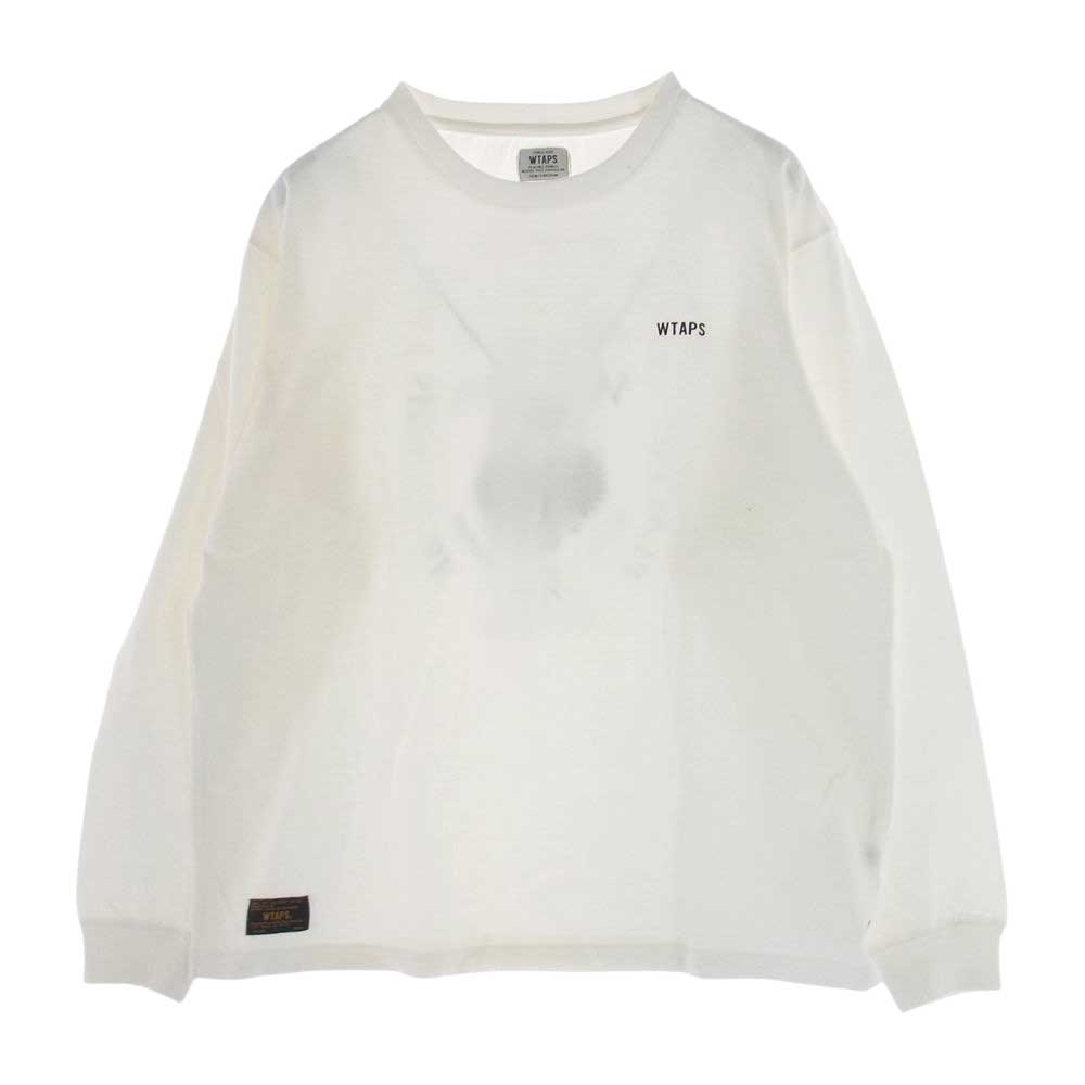 WTAPS ダブルタップス 171ATDT-CSM07 DESIGN LS HERALDRY/TEE.COTTON.LOOPWHEEL 長袖 Tシャツ ホワイト ホワイト系 medium【中古】