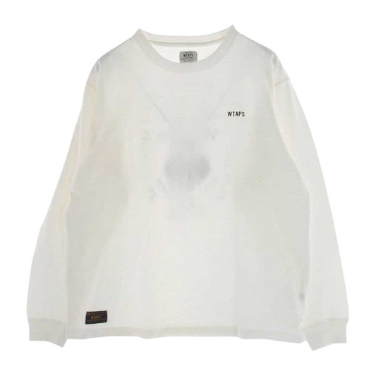 WTAPS ダブルタップス 171ATDT-CSM07 DESIGN LS HERALDRY/TEE.COTTON.LOOPWHEEL 長袖 Tシャツ ホワイト ホワイト系 medium【中古】