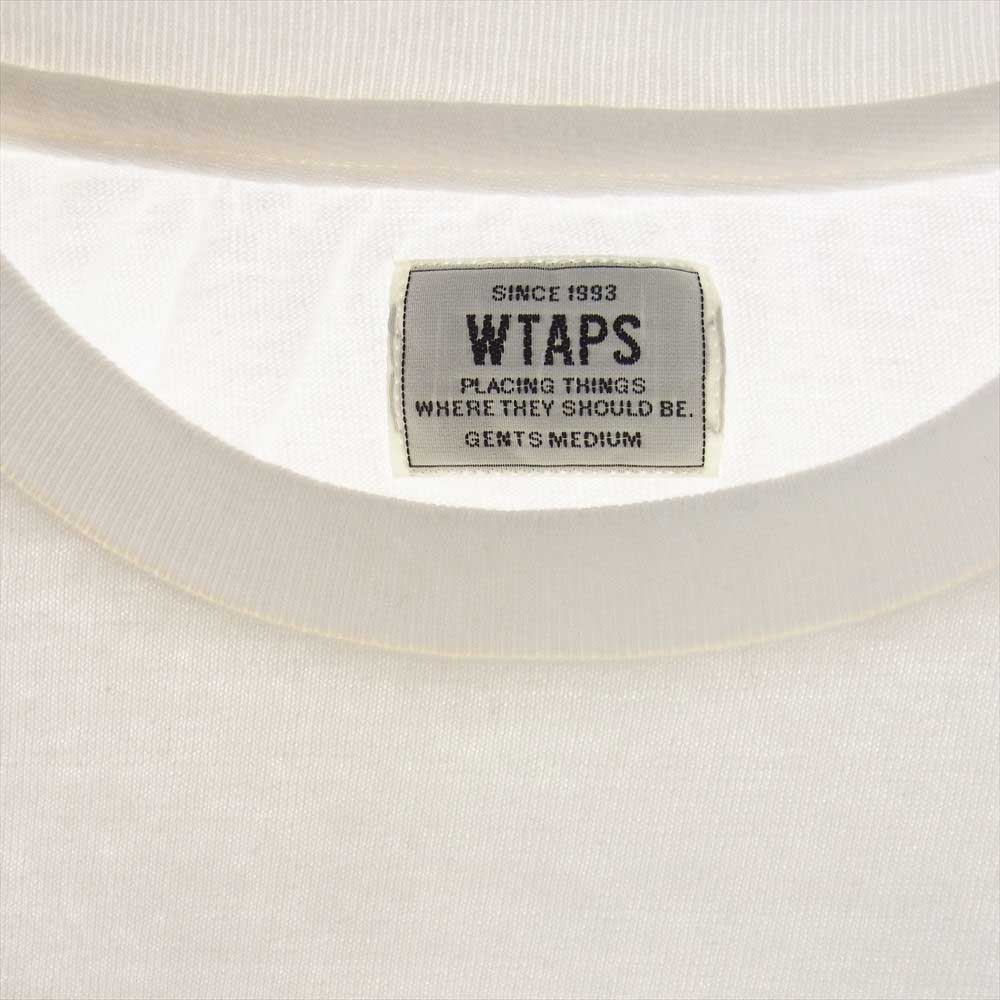 WTAPS ダブルタップス 171ATDT-CSM07 DESIGN LS HERALDRY/TEE.COTTON.LOOPWHEEL 長袖 Tシャツ ホワイト ホワイト系 medium【中古】