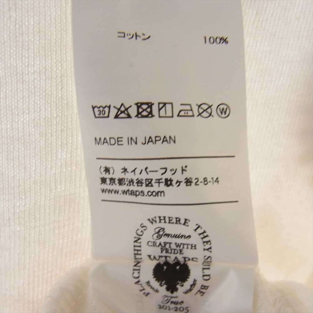 WTAPS ダブルタップス 171ATDT-CSM07 DESIGN LS HERALDRY/TEE.COTTON.LOOPWHEEL 長袖 Tシャツ ホワイト ホワイト系 medium【中古】