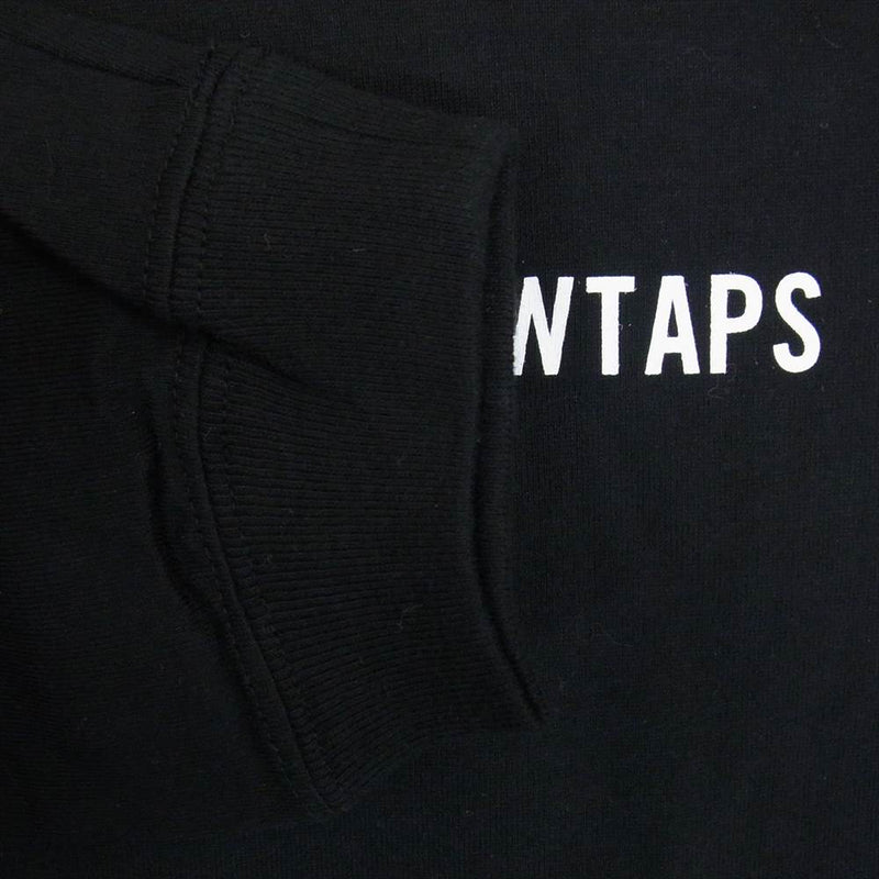 WTAPS ダブルタップス SCREEN スクリーン ロゴ プリント ロングスリーブ Tシャツ ロンT ブラック系 2【中古】