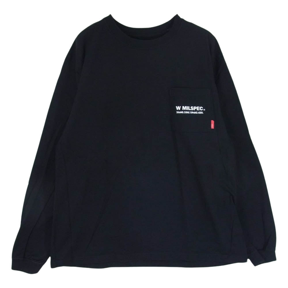 WTAPS ダブルタップス MILSPECC 長袖 Tシャツ ブラック ブラック系【中古】