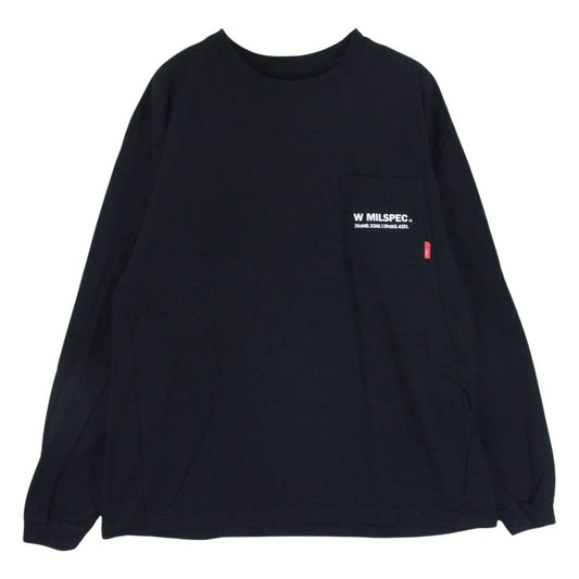 WTAPS ダブルタップス MILSPECC 長袖 Tシャツ ブラック ブラック系【中古】