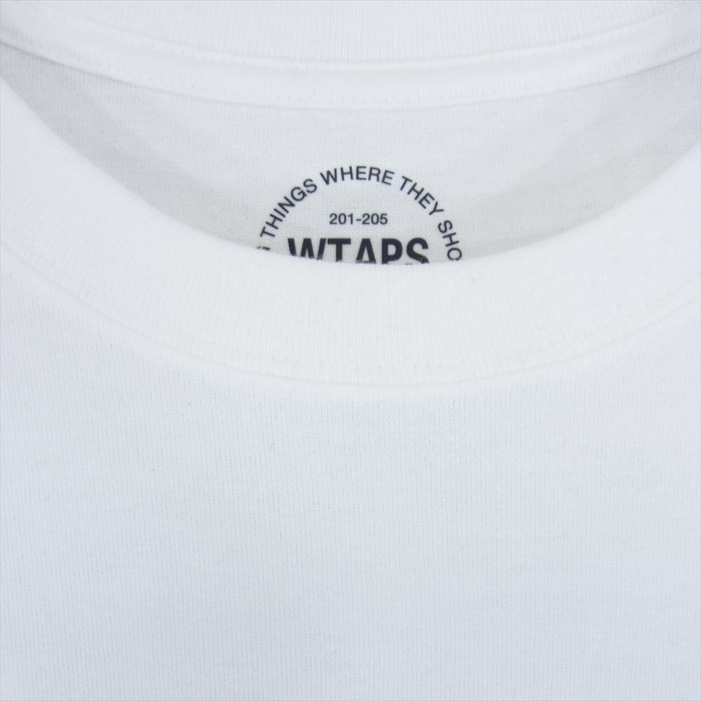 WTAPS ダブルタップス 17SS HERALDRY SCREEN L/S TEE 長袖 Tシャツ ホワイト系 2【中古】