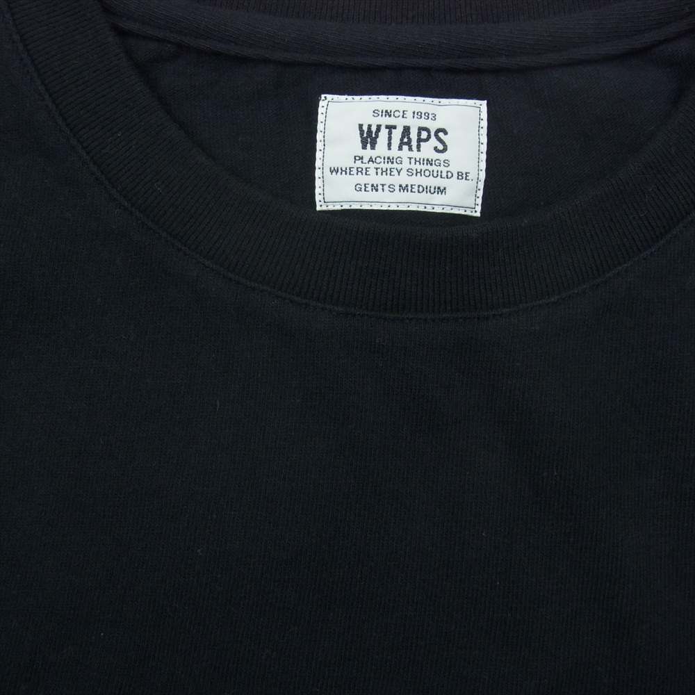 WTAPS ダブルタップス #1刺繍 LONG LIVE バックプリント 長袖 Tシャツ ブラック系 M【美品】【中古】