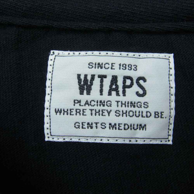 WTAPS ダブルタップス #1刺繍 LONG LIVE バックプリント 長袖 Tシャツ ブラック系 M【美品】【中古】