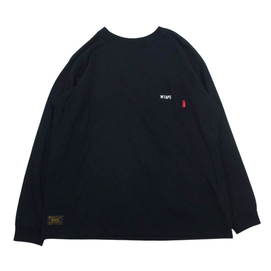 WTAPS ダブルタップス 162ATDT-CSM06S LONG SLEEVE DESIGN 02 TEE クロスボーン 長袖 Tシャツ ブラック系 S【中古】