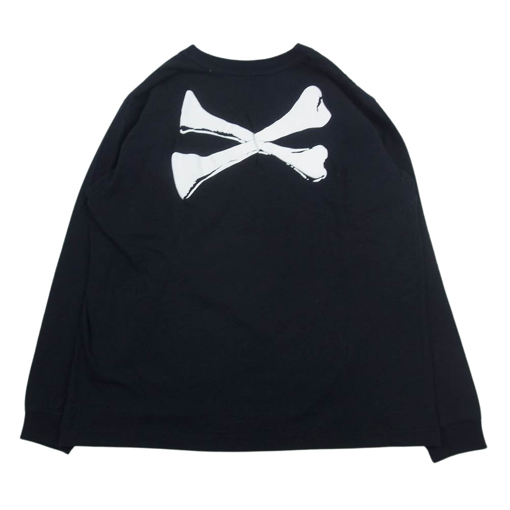 WTAPS ダブルタップス 162ATDT-CSM06S LONG SLEEVE DESIGN 02 TEE クロスボーン 長袖 Tシャツ ブラック系 S【中古】