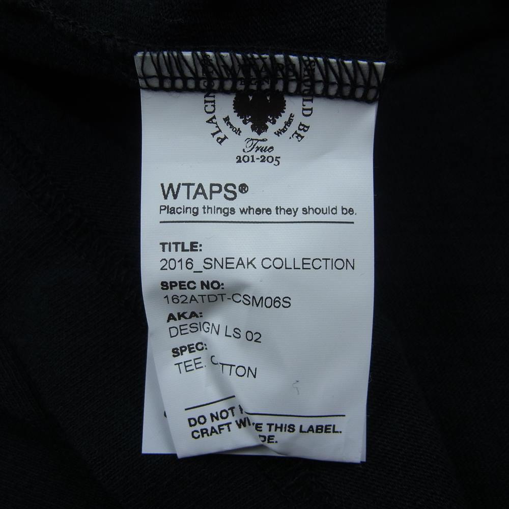 WTAPS ダブルタップス 162ATDT-CSM06S LONG SLEEVE DESIGN 02 TEE クロスボーン 長袖 Tシャツ ブラック系 M【中古】
