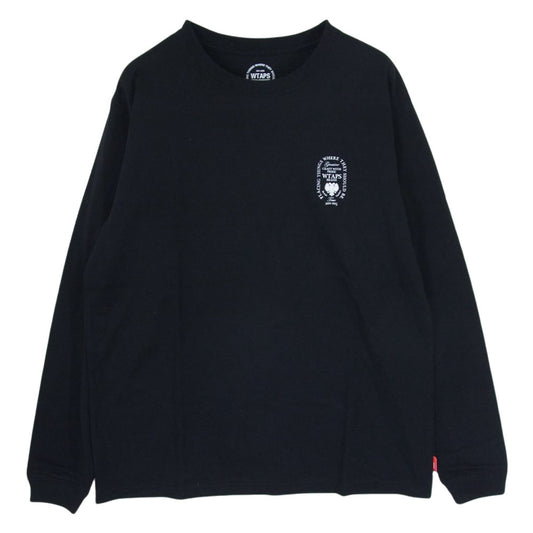 WTAPS ダブルタップス 17SS HERALDRY SCREEN L/S TEE 長袖 Tシャツ ブラック系 2【中古】