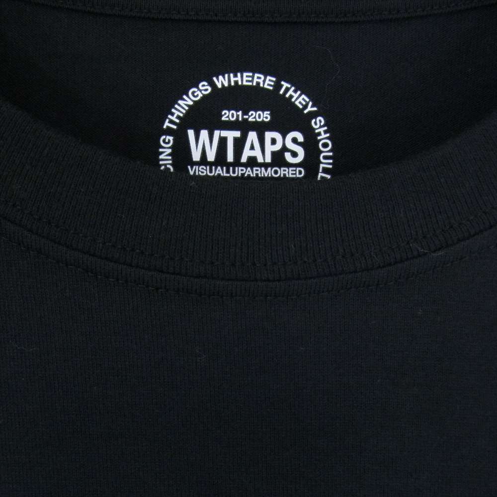 WTAPS ダブルタップス 17SS HERALDRY SCREEN L/S TEE 長袖 Tシャツ ブラック系 2【中古】