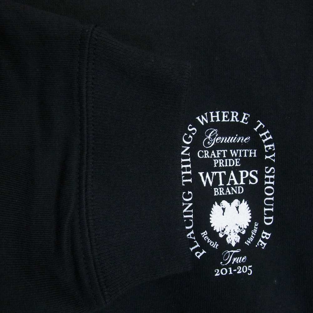 WTAPS ダブルタップス 17SS HERALDRY SCREEN L/S TEE 長袖 Tシャツ ブラック系 2【中古】