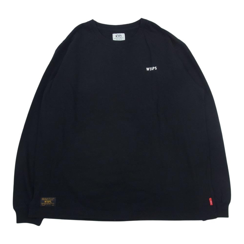 WTAPS ダブルタップス 171ATDT-CSM07 DESIGN LS HERALDRY/TEE.COTTON.LOOPWHEEL 長袖 Tシャツ ブラック系 M【中古】
