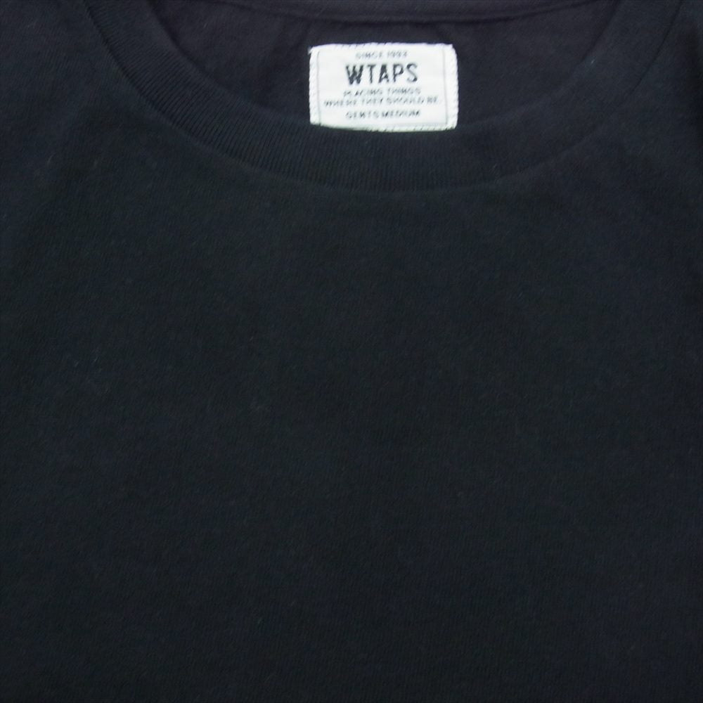 WTAPS ダブルタップス 171ATDT-CSM07 DESIGN LS HERALDRY/TEE.COTTON.LOOPWHEEL 長袖 Tシャツ ブラック系 M【中古】