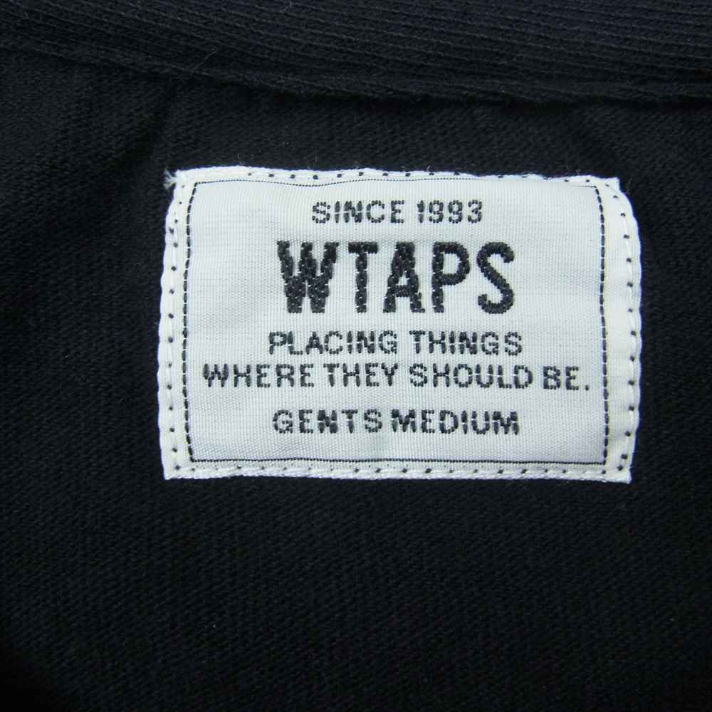 WTAPS ダブルタップス 171ATDT-CSM07 DESIGN LS HERALDRY/TEE.COTTON.LOOPWHEEL 長袖 Tシャツ ブラック系 M【中古】