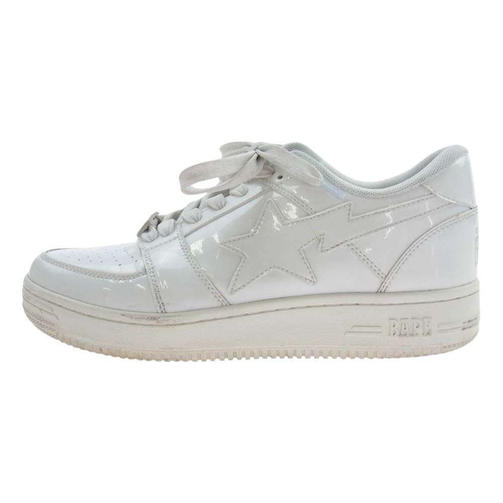 A BATHING APE アベイシングエイプ BAPE SK8 STA ベイプ エイプ スニーカー ホワイト系 26.5cm【中古】