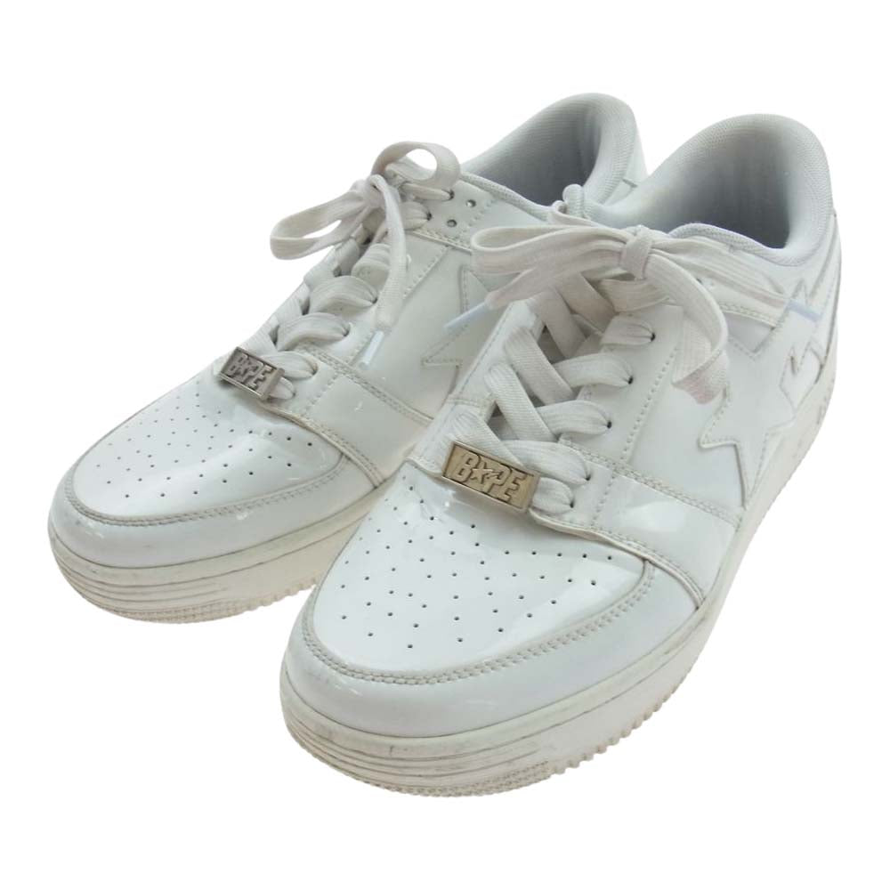 A BATHING APE アベイシングエイプ BAPE SK8 STA ベイプ エイプ スニーカー ホワイト系 26.5cm【中古】