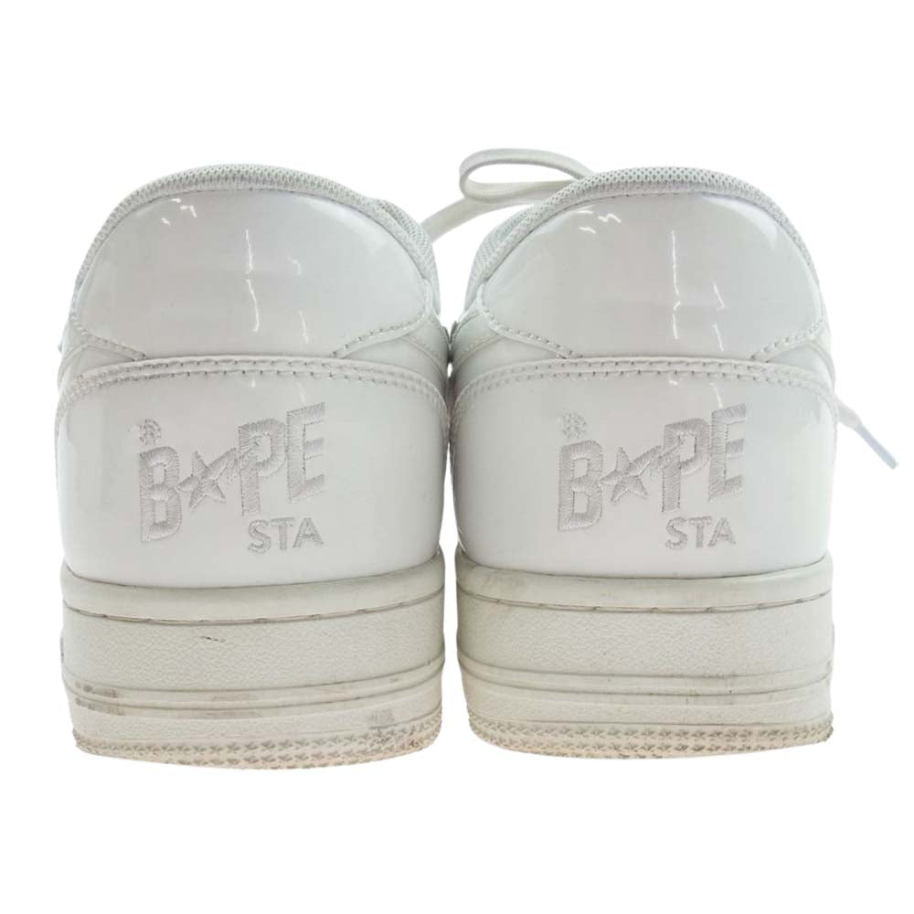 A BATHING APE アベイシングエイプ BAPE SK8 STA ベイプ エイプ スニーカー ホワイト系 26.5cm【中古】