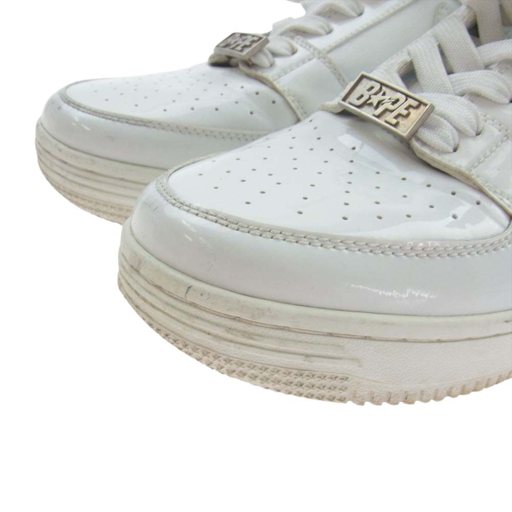 A BATHING APE アベイシングエイプ BAPE SK8 STA ベイプ エイプ スニーカー ホワイト系 26.5cm【中古】
