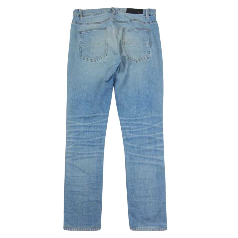 アミリ MAX13-DST 国内正規品 ペイズリー柄 バンダナ ダメージ加工 デニムパンツ ジーンズ ブルー インディゴブルー系 31【中古】