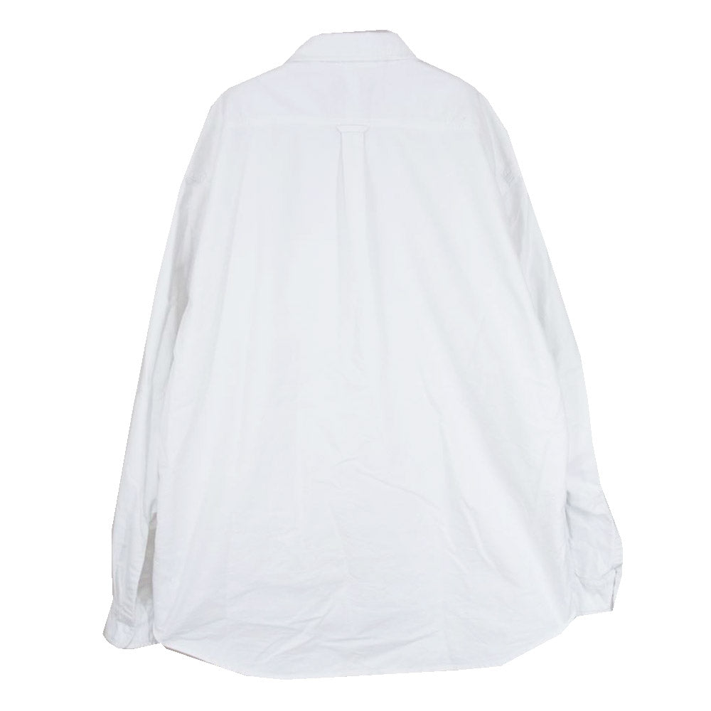 THE NORTH FACE ノースフェイス NT3050N PURPLE LABEL パープルレーベル オックスフォード ロゴ刺繍 シャツ 長袖 ホワイト系 L【中古】