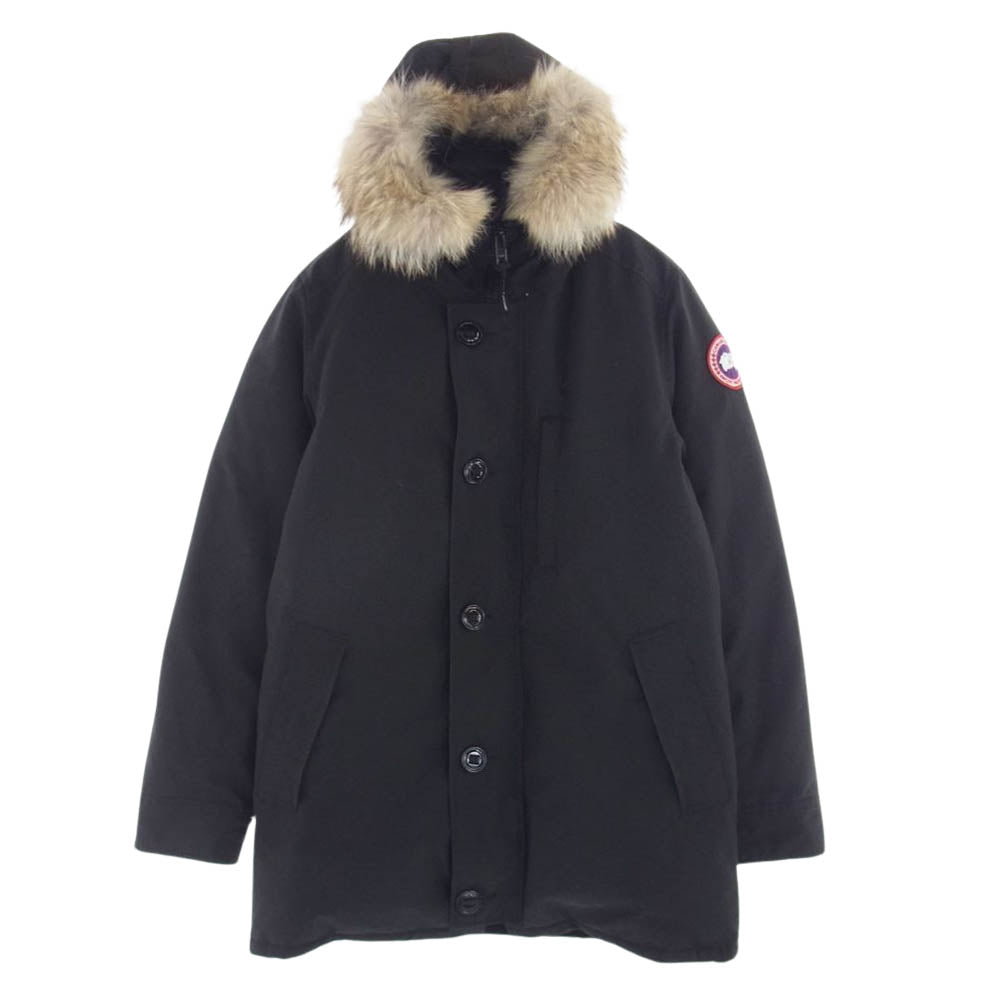 CANADA GOOSE カナダグース 3438JM   国内正規品 サザビータグ JASPER PARKA ジャスパー パーカ ロゴ ワッペン ダウン ジャケット ブラック系 L【中古】