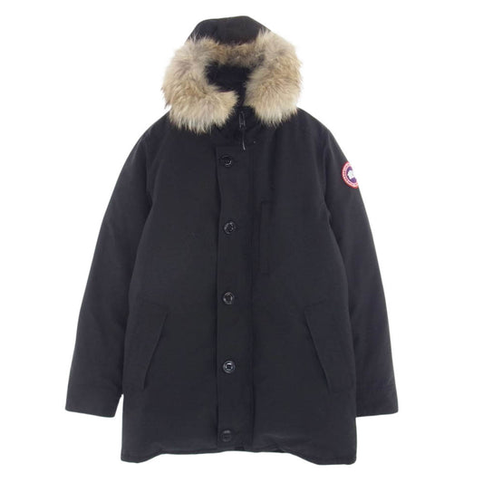 CANADA GOOSE カナダグース 3438JM   国内正規品 サザビータグ JASPER PARKA ジャスパー パーカ ロゴ ワッペン ダウン ジャケット ブラック系 L【中古】
