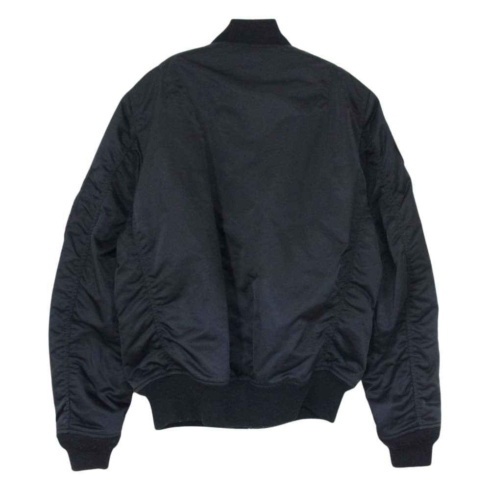 HYSTERIC GLAMOUR ヒステリックグラマー 0223AB05 ミシガン 袖ワッペン付 裏地キルティング MA-1 フライト ジャケット ブラック系 S【中古】