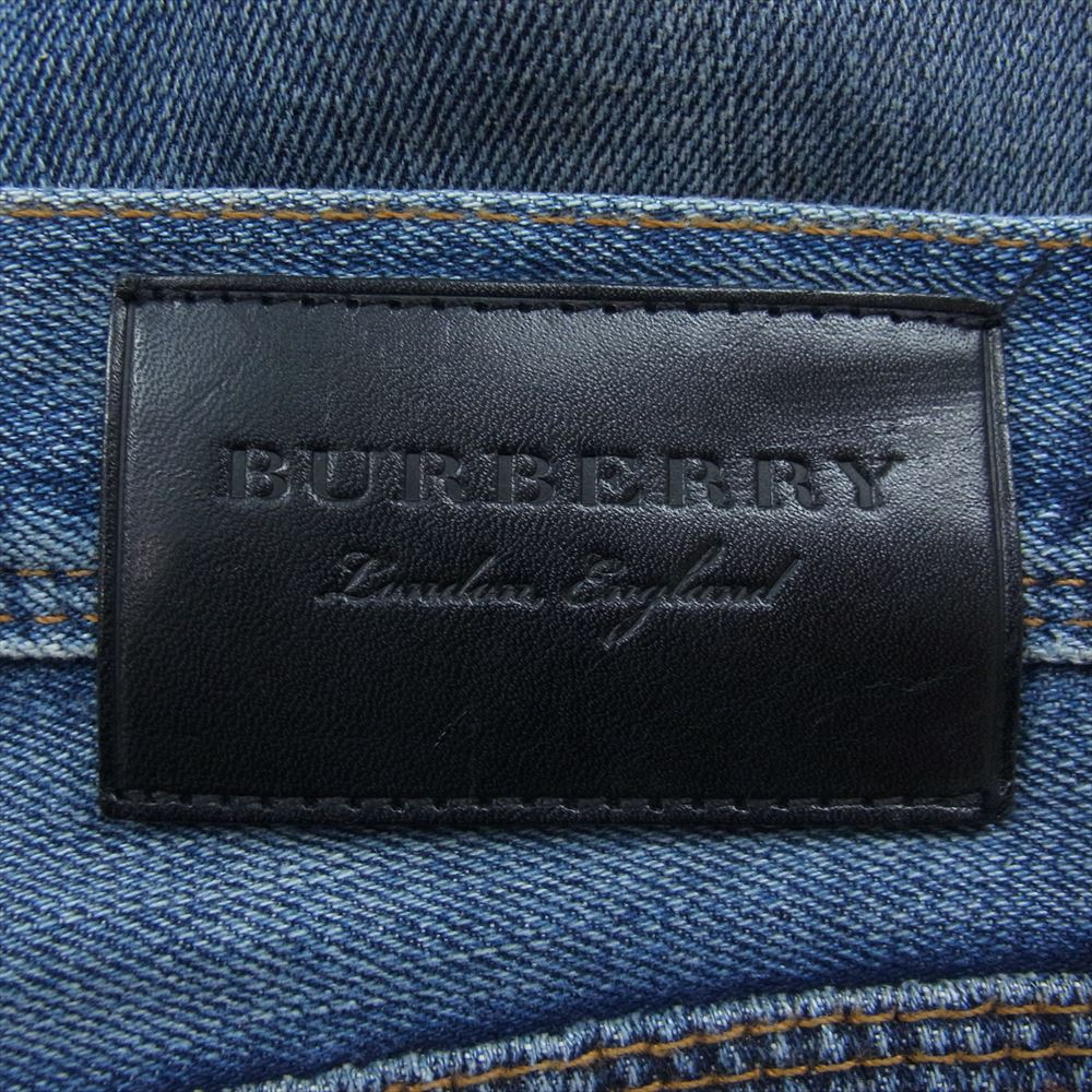 BURBERRY バーバリー 国内正規品 ロンドンイングランド ウォッシュド ストレート デニム パンツ インディゴブルー系 31【極上美品】【中古】