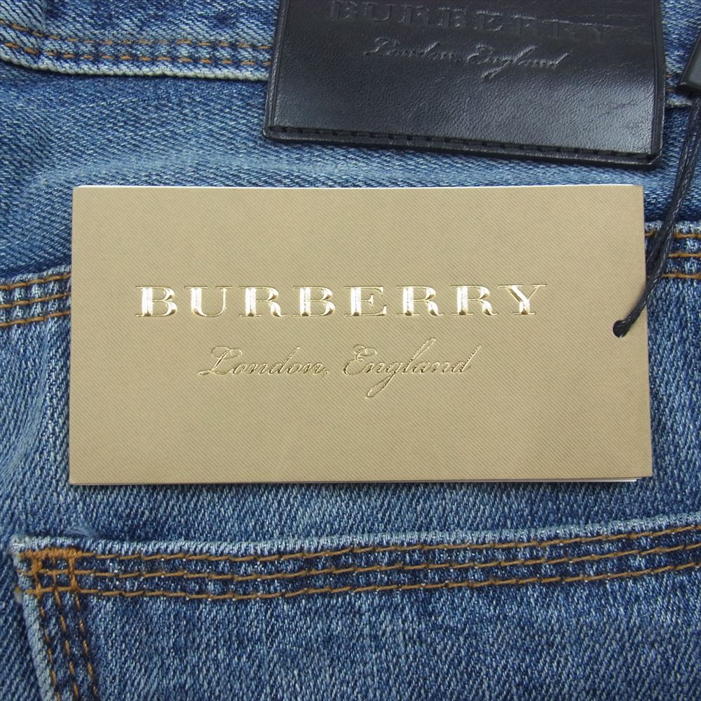 BURBERRY バーバリー 国内正規品 ロンドンイングランド ウォッシュド ストレート デニム パンツ インディゴブルー系 31【極上美品】【中古】