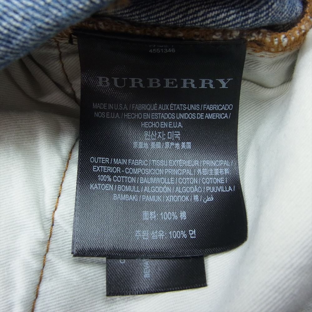 BURBERRY バーバリー 国内正規品 ロンドンイングランド ウォッシュド ストレート デニム パンツ インディゴブルー系 31【極上美品】【中古】