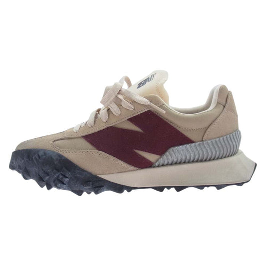 NEW BALANCE ニューバランス UXC72KX used加工 BEIGE RED GRAY スエード ベージュ レッド グレー スニーカー ベージュ系 26cm【美品】【中古】