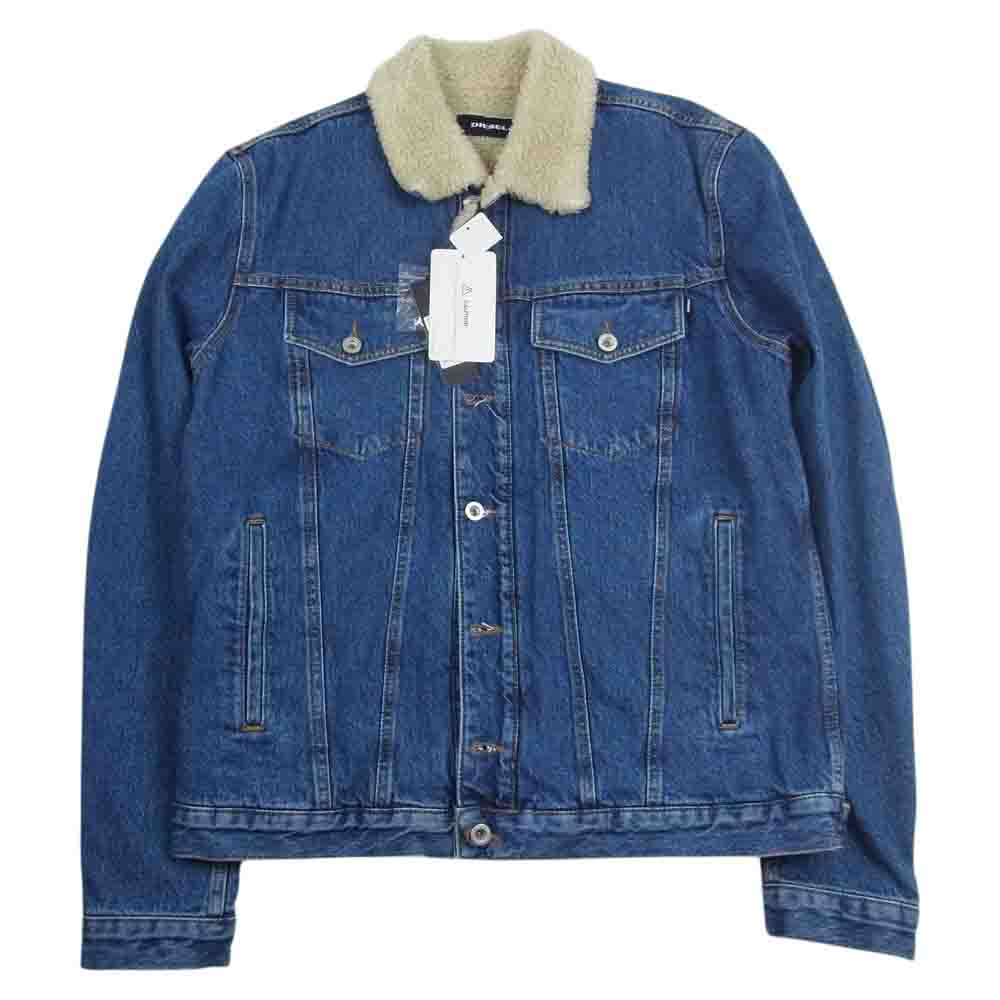 DIESEL ディーゼル BOA DENIM JACKET ボア デニムジャケット インディゴブルー系 XL【極上美品】【中古】