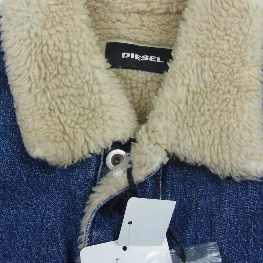 DIESEL ディーゼル BOA DENIM JACKET ボア デニムジャケット インディゴブルー系 XL【極上美品】【中古】
