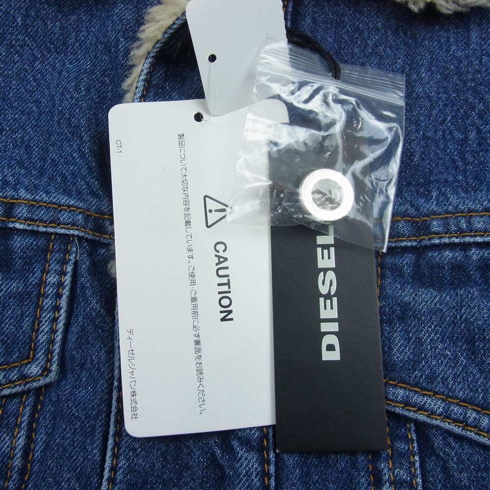 DIESEL ディーゼル BOA DENIM JACKET ボア デニムジャケット インディゴブルー系 XL【極上美品】【中古】