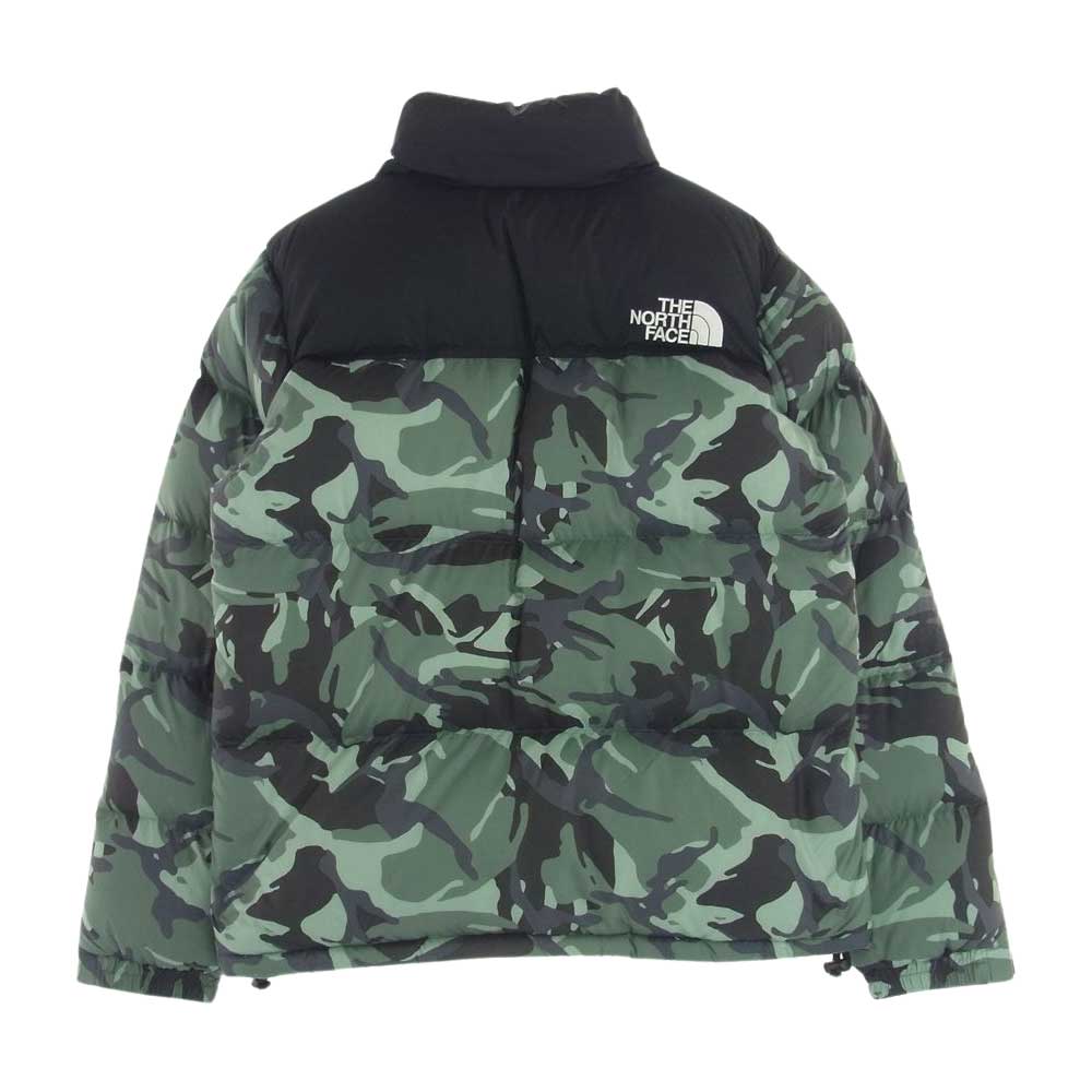THE NORTH FACE ノースフェイス ND91842  国内正規品 Novelty Nuptse Jacket Camo ノベルティー ヌプシ カモ 総柄 ダウンジャケット モスグリーン系 ブラック系 XL【新古品】【未使用】【中古】