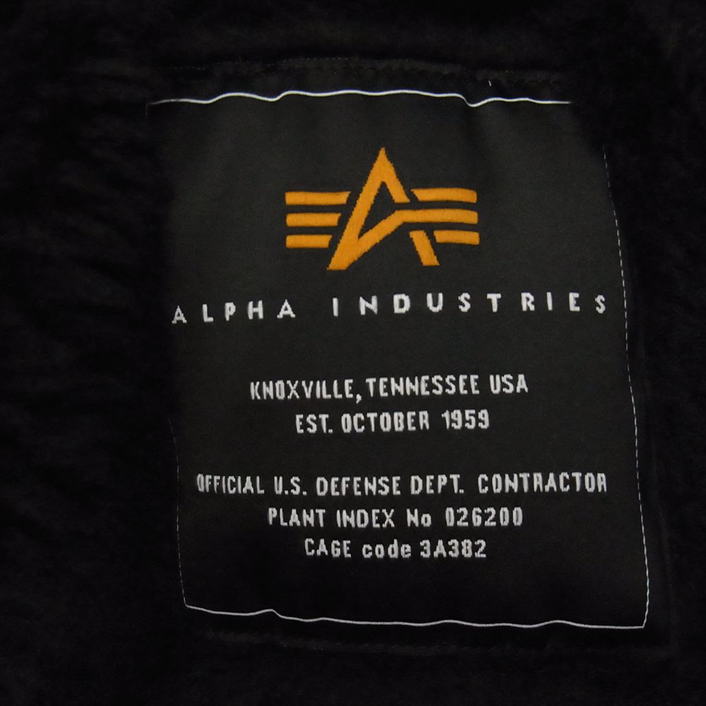 ISAMUKATAYAMA BACKLASH イサムカタヤマバックラッシュ 22AW TA0335-9001 × ALPHA INDUSTRIES アルファインダストリーズ フライト ジャケット ナイロン ファー 裏ボア ブラック系 L【美品】【中古】