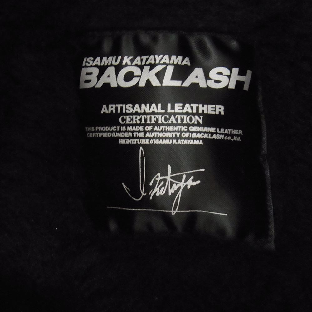 ISAMUKATAYAMA BACKLASH イサムカタヤマバックラッシュ 22AW TA0335-9001 × ALPHA INDUSTRIES アルファインダストリーズ フライト ジャケット ナイロン ファー 裏ボア ブラック系 L【美品】【中古】